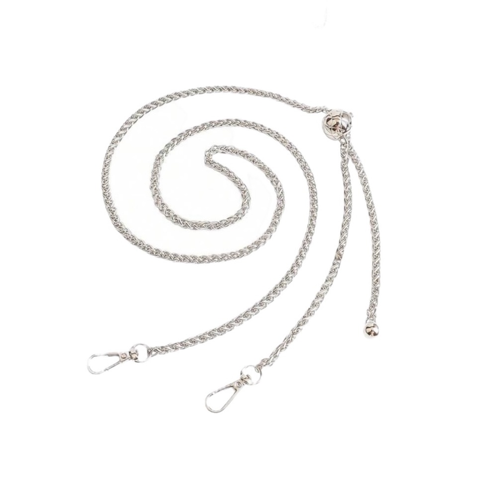 Crossbody Chain Adjustable- 47 Inches/ Silver